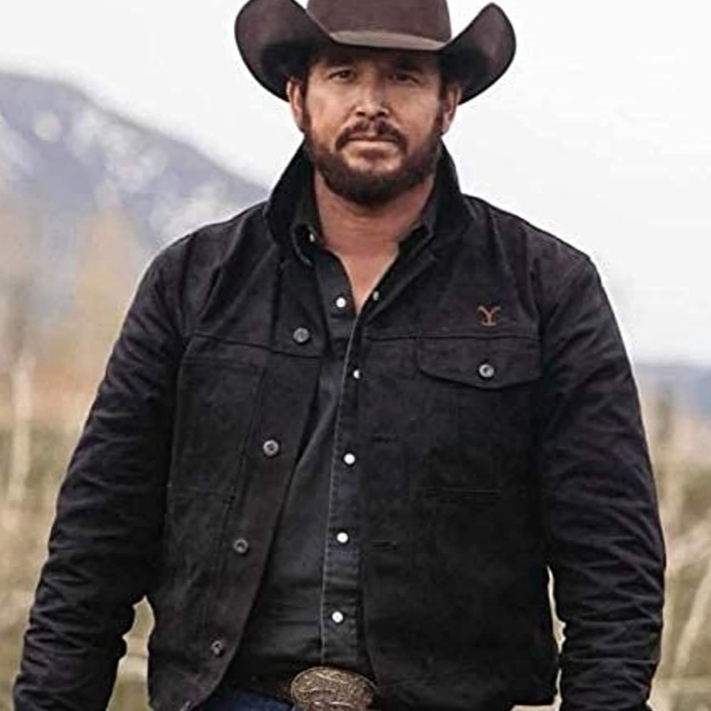 Men's Yellowstone Cole Hauser Rip Wheeler Cowboy Black Jacket